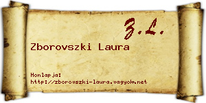 Zborovszki Laura névjegykártya