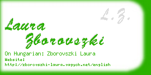 laura zborovszki business card